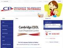 Tablet Screenshot of cynthiapetridou.com